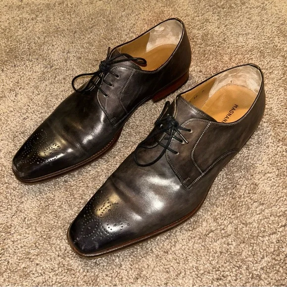 magnanni dress shoes Magnanni 15024 Abrahan Men's Shoes GRAY Calf-Skin Leather Whole-Cut GRAY / 13 US main image 1